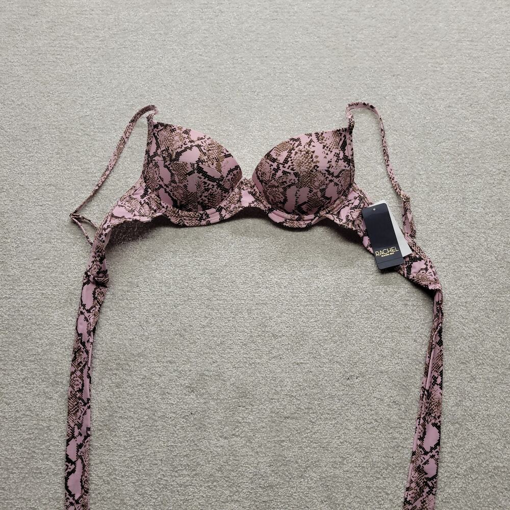 Rachel Roy Pink Snake Print Push Up Bra Women's Small Underwire NWT